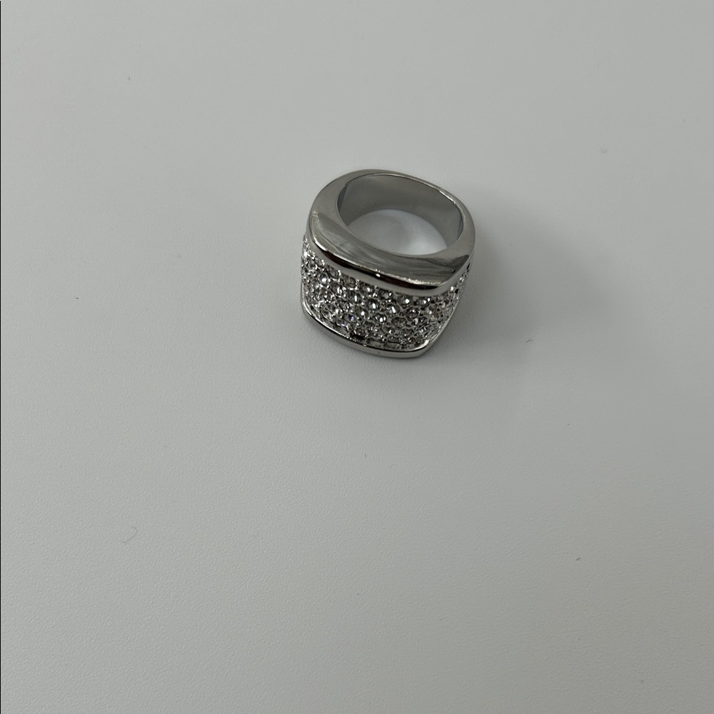 Silver Ring with Clear Stones